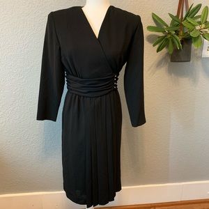 VINTAGE Synthesis Dress 80’s Dress Black SP